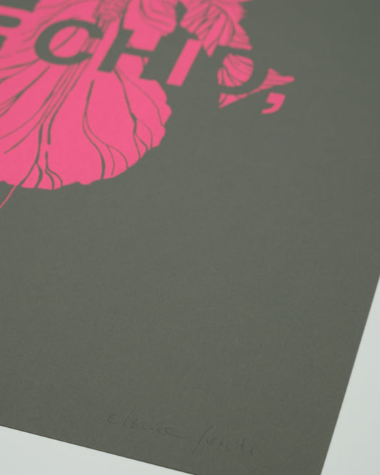 I'm not an Orchid I'm an Iris / Neon Pink & Anthracite