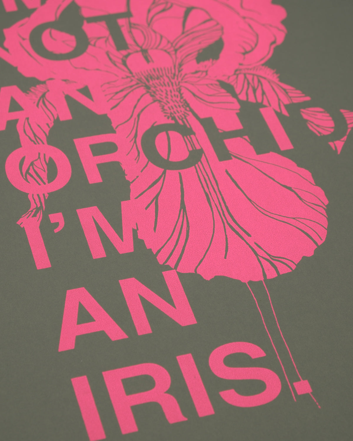 I'm not an Orchid I'm an Iris / Neon Pink&Antracite