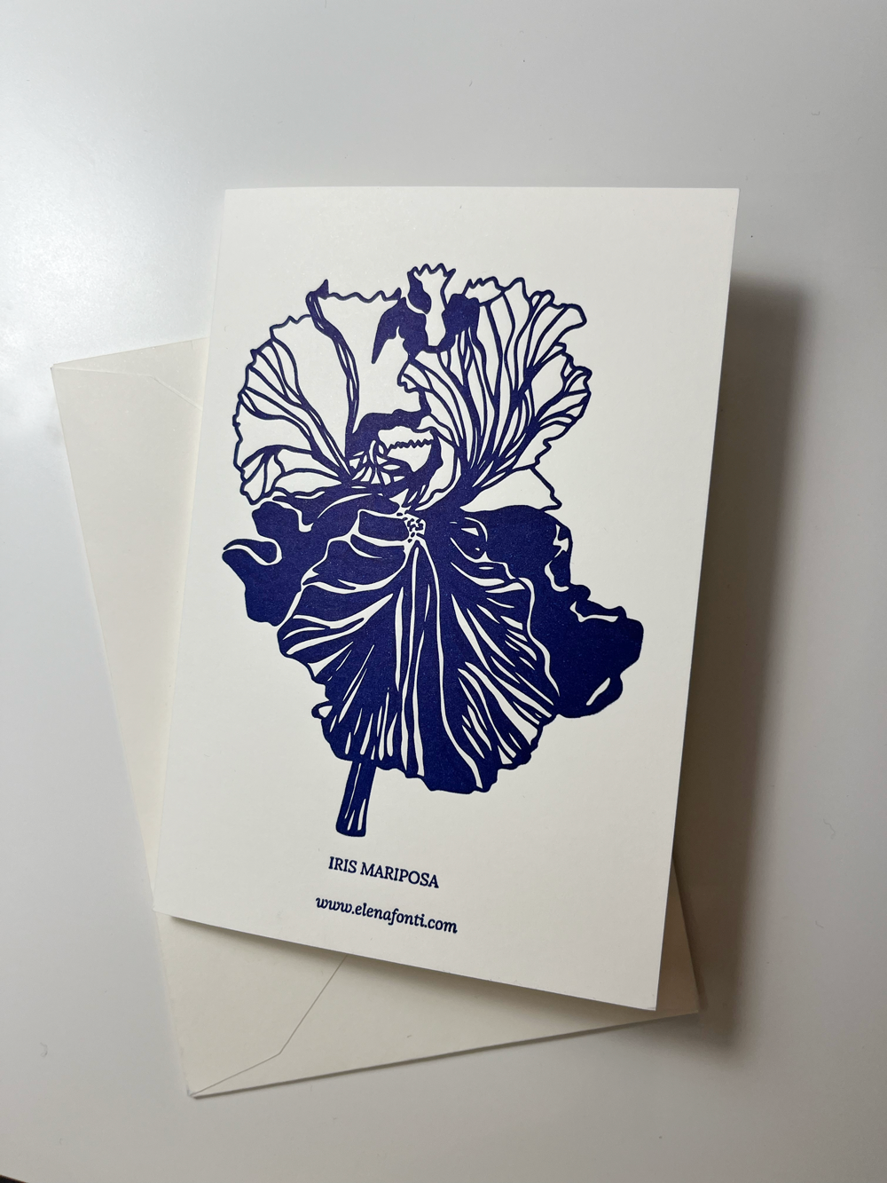 Iris Mariposa Skies Letterpress