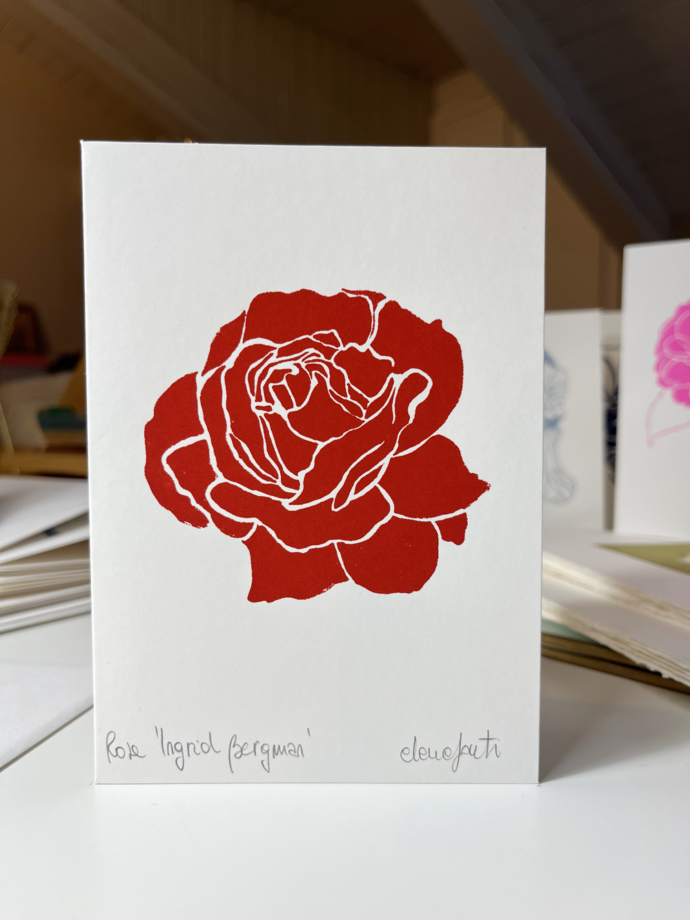 Rosa Ingrid Bergman on White
